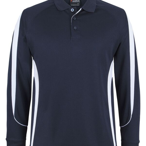7BELL Men's Podium L/S Bell Polo Thumbnail